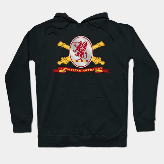 13th Field Artillery w Br - Ribbon Hoodie by twix123844